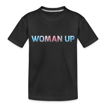 Woman Up - Kinder Premium Bio T-Shirt - Schwarz - Vorne