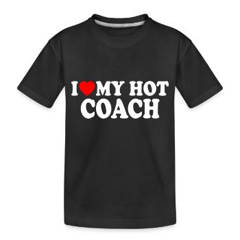 I love my hot coach - T-shirt bio Premium Enfant - noir - Devant