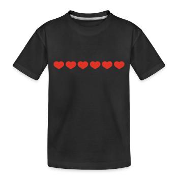 cœur coeur - T-shirt bio Premium Enfant - noir - Devant