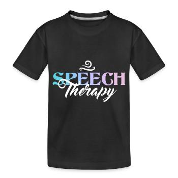 Speech Therapist Speech Therapy Speech Therapist - Kids' Premium Organic T-Shirt - black - Front