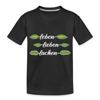natural plants green thumb monstera - Kids' Premium Organic T-Shirt - black - Front