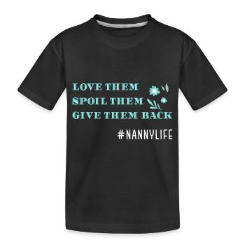 Nanny Babysitter Childminder - Kids' Premium Organic T-Shirt - black - Front