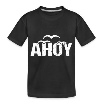 Côte d’accueil du lac Ahoy - T-shirt bio Premium Enfant - noir - Devant