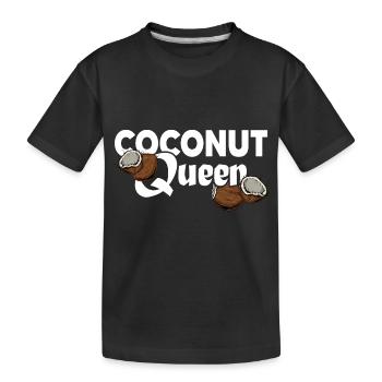Wild Bushcraft Survival Jungle "Coconut-Queen" - Kids' Premium Organic T-Shirt - black - Front