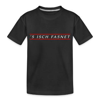 S isch Fasnet Karneval - Kinder Premium Bio T-Shirt - Schwarz - Vorne
