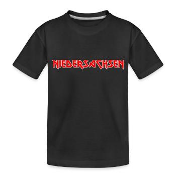 Fashionable home NIEDERSACHSEN Metal-Design - Kids' Premium Organic T-Shirt - black - Front