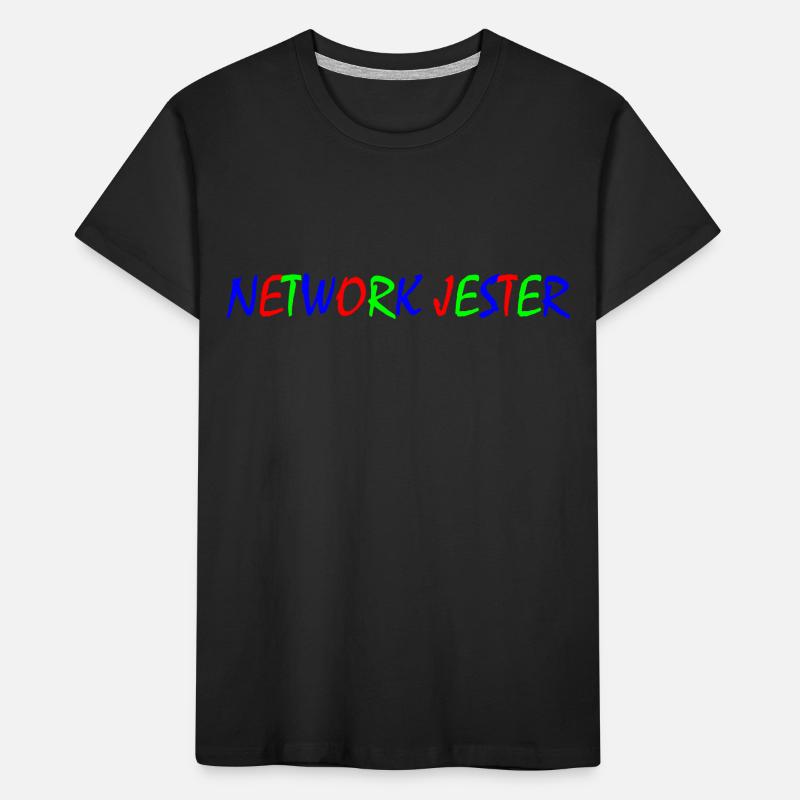 Network Jester – Bunte Typografie Kinder Premium Bio T-Shirt