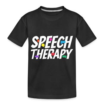 Speech Therapist Speech Therapy Speech Therapist - Kids' Premium Organic T-Shirt - black - Front