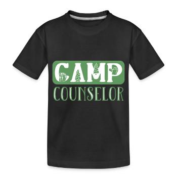 Zeltlager Leiter Sommercamp - Kinder Premium Bio T-Shirt - Schwarz - Vorne