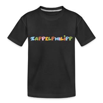 Zappelphilipp - Kinder Premium Bio T-Shirt - Schwarz - Vorne
