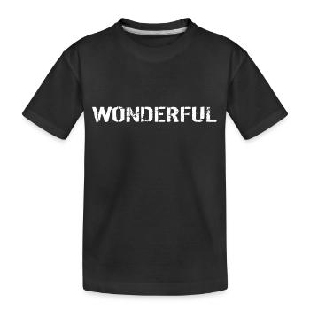 Blanc merveilleux - T-shirt bio Premium Enfant - noir - Devant