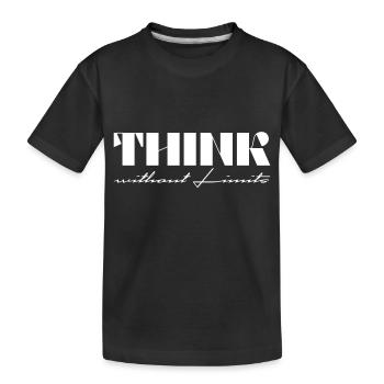 Think without Limits - Kids' Premium Organic T-Shirt - black - Front