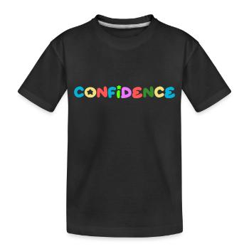 Self-confidence, positive thinking - Kids' Premium Organic T-Shirt - black - Front