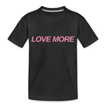 Byellas Love more cap - Kids' Premium Organic T-Shirt - black - Front