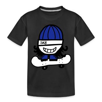 Skateboarder - T-shirt bio Premium Enfant - noir - Devant