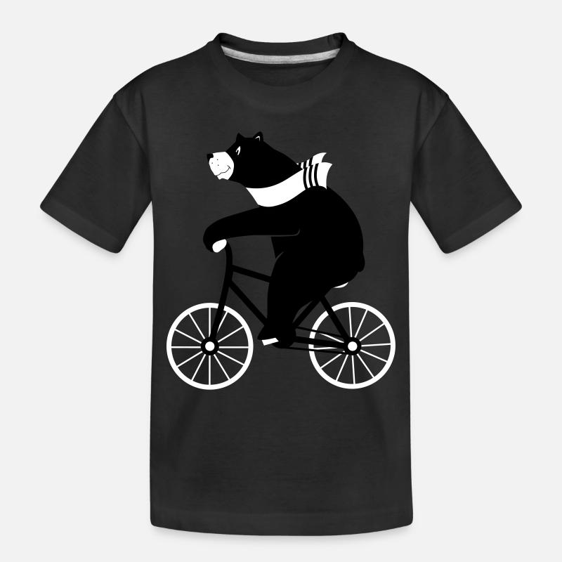 spread_baerbike - Kinder Premium Bio T-Shirt - Schwarz