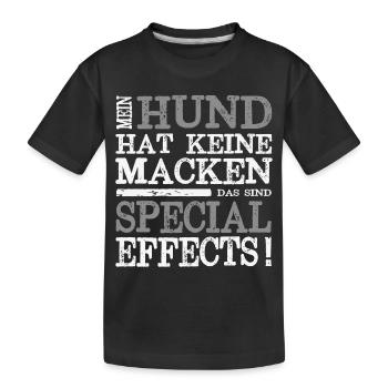 Mein Tier hat Macken Tierfreund Hund Katze Pferd - Kinder Premium Bio T-Shirt - Schwarz - Vorne