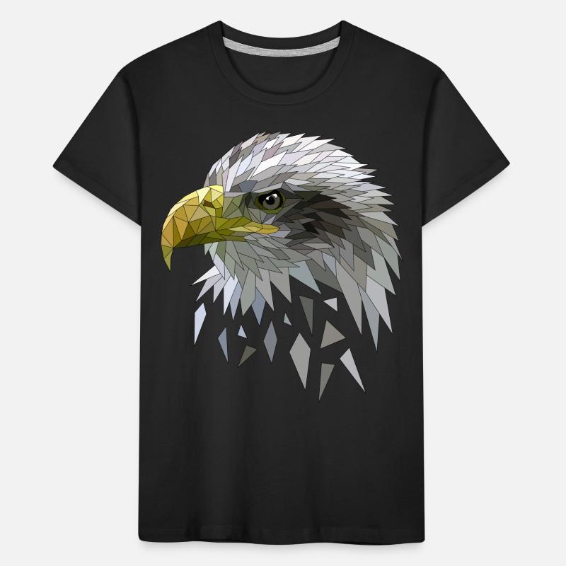 White-tailed eagle low poly polygons geometric Kids' Premium Organic T-Shirt