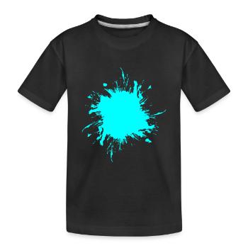 Tache de peinture éclaboussée de saleté - T-shirt bio Premium Enfant - noir - Devant
