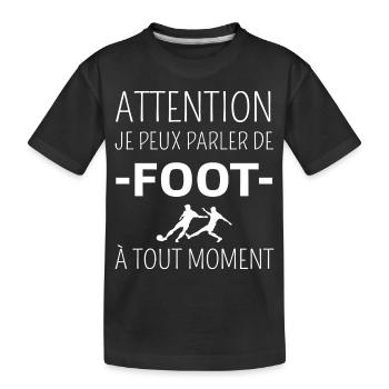 T shirt foot humour football cadeau - T-shirt bio Premium Enfant - noir - Devant