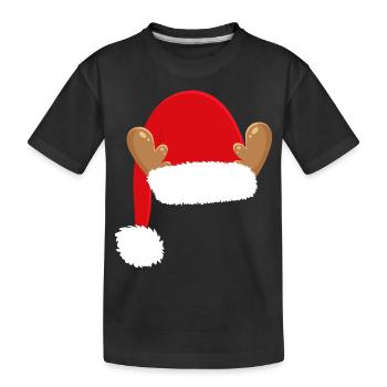 Christmas Nicholas Cap - Kids' Premium Organic T-Shirt - black - Front