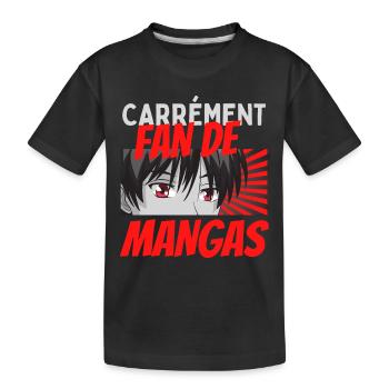 fan de mangas - T-shirt bio Premium Enfant - noir - Devant