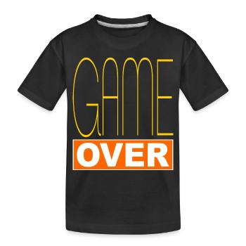 Game Over - Kids' Premium Organic T-Shirt - black - Front