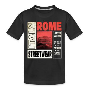 Rome Rome Italy City Skyline Home Love Holiday - Kids' Premium Organic T-Shirt - black - Front