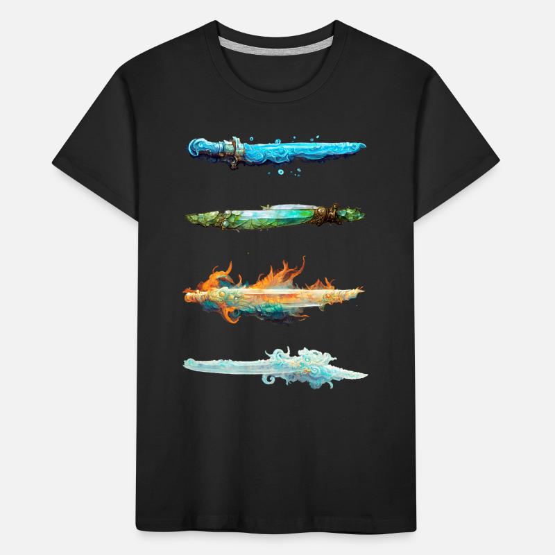 Épées à quatre éléments T-shirt bio Premium Enfant