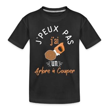 J'Peux Pas Arbre À Couper - T-shirt bio Premium Enfant - noir - Devant