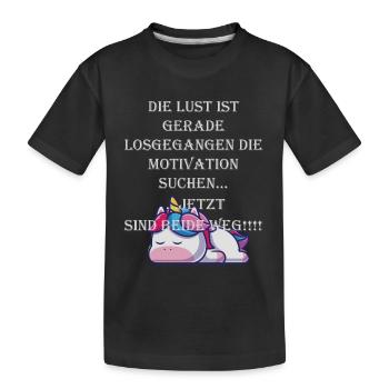 Die lust ist gegangen - Kinder Premium Bio T-Shirt - Schwarz - Vorne
