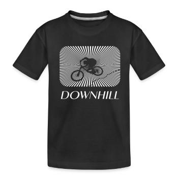 Downhill Mtb Bike downhill - Kinder Premium Bio T-Shirt - Schwarz - Vorne