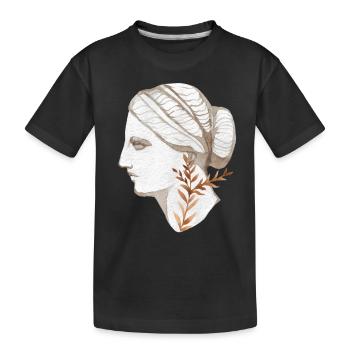 Tête femme aquarelle Rome antique - T-shirt bio Premium Enfant - noir - Devant
