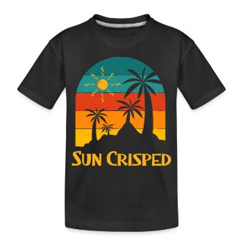 Sun Crisped Beach Summer Ocean Tropical Holiday - Kinder Premium Bio T-Shirt - Schwarz - Vorne
