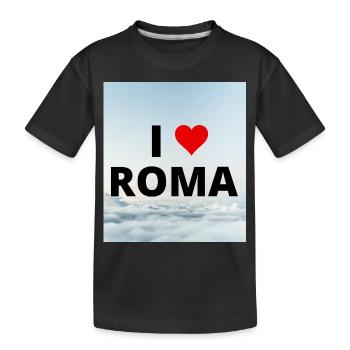 ICH LIEBE ROMA - Kinder Premium Bio T-Shirt - Schwarz - Vorne