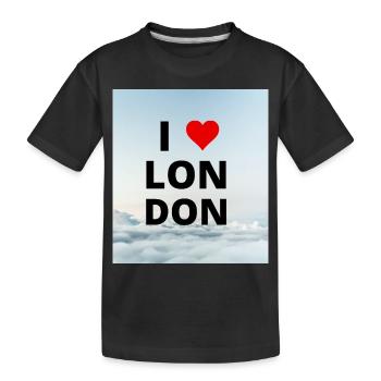 ICH LIEBE LONDON - Kinder Premium Bio T-Shirt - Schwarz - Vorne