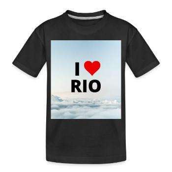 ICH LIEBE RIO - Kinder Premium Bio T-Shirt - Schwarz - Vorne
