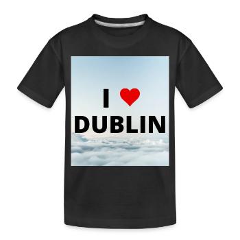 ICH LIEBE DUBLIN - Kinder Premium Bio T-Shirt - Schwarz - Vorne