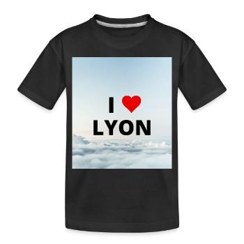 ICH LIEBE LYON - Kinder Premium Bio T-Shirt - Schwarz - Vorne