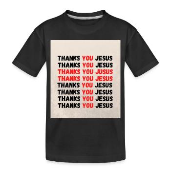 Danke Jesus - Kinder Premium Bio T-Shirt - Schwarz - Vorne