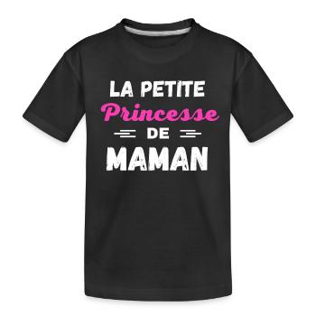 La petite Princesse de maman - T-shirt bio Premium Enfant - noir - Devant