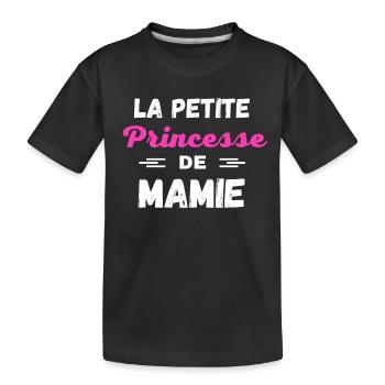 La petite Princesse de mamie - T-shirt bio Premium Enfant - noir - Devant