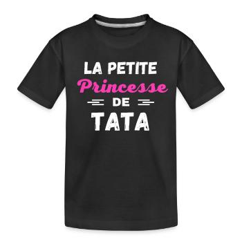 La petite Princesse de tata - T-shirt bio Premium Enfant - noir - Devant