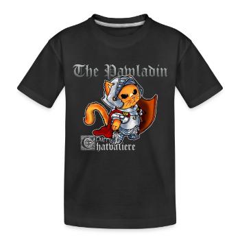 Série Fantasy Kittens : Paladin + Manteau Rouge - T-shirt bio Premium Enfant - noir - Devant