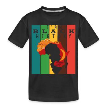 Je suis l’histoire des Noirs africains - T-shirt bio Premium Enfant - noir - Devant