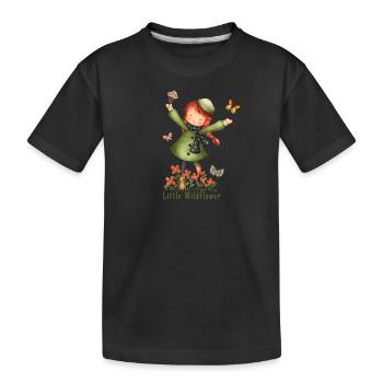 Little Wildflower - Cute Girl - Woods - T-shirt bio Premium Enfant - noir - Devant