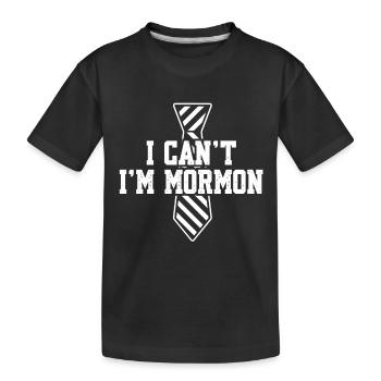 Mormonen Jesus Christen Gott Religion Kreuz Glaube - Kinder Premium Bio T-Shirt - Schwarz - Vorne