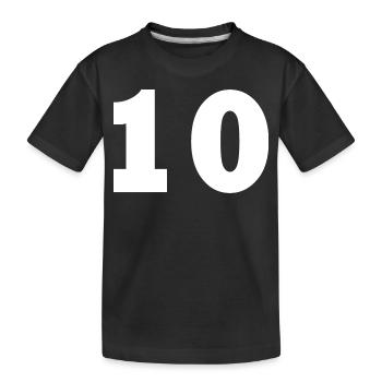 10 - Kinder Premium Bio T-Shirt - Schwarz - Vorne