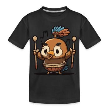 Thanksgiving Türkei - Kinder Premium Bio T-Shirt - Schwarz - Vorne