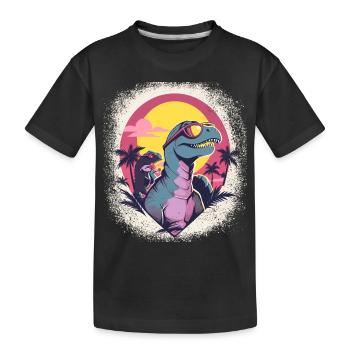 Cadeau d’anniversaire Brachiosaurus Drôles de dictons - T-shirt bio Premium Enfant - noir - Devant